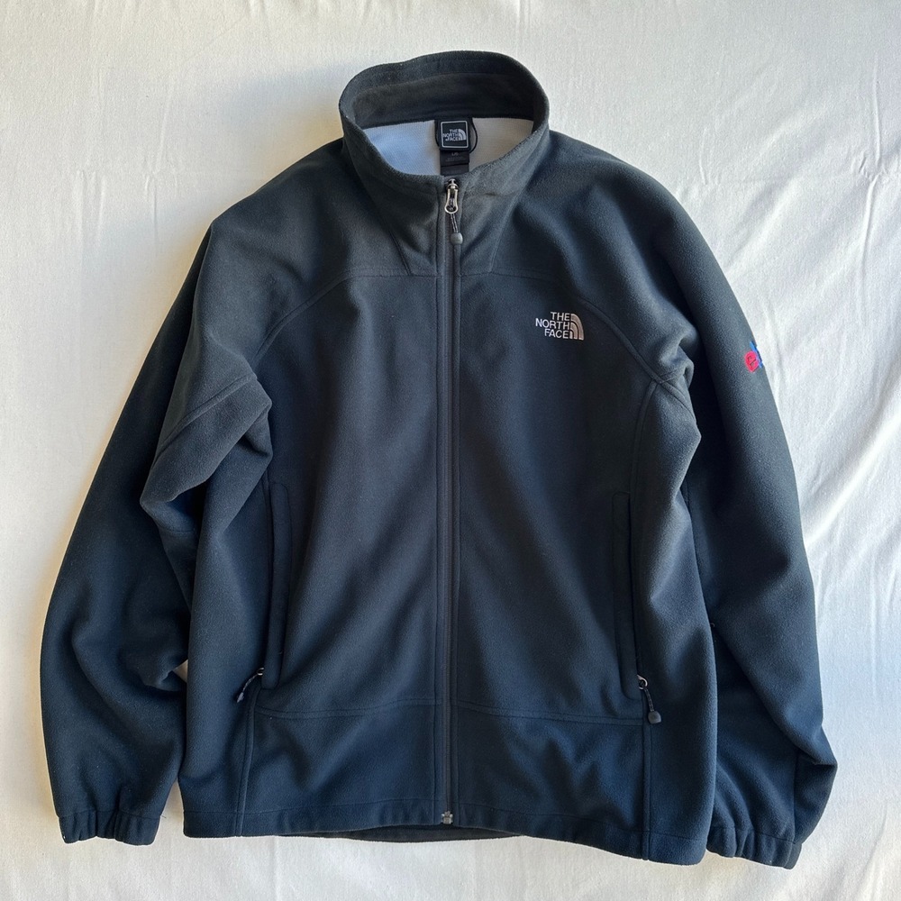 The North Face Fleece Jacket Mens L Large Black eBay Logo